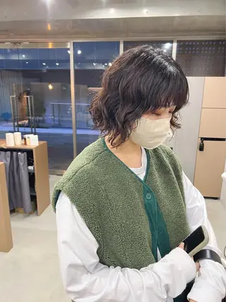 パーマ ボブパーマコテ巻き風 パーマNo1深江秀平のヘアスタイル