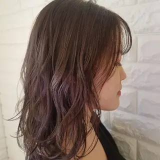 セミロング カラー 英語ok sohee ソヒ 305号室のヘアスタイル