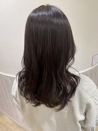セミロング カラー キッズ 透け感カラー🌿 小島 りなのヘアスタイル
