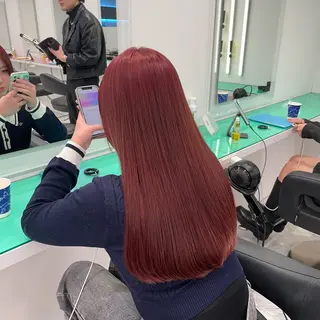 ロング ヘアアレンジ 🩶学生指名No.1 レッド・ボルドー🩶のヘアスタイル