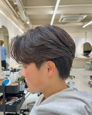 パーマ メンズ スパイキーショート/ センターパート/奈菜のヘアスタイル