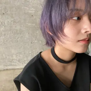 ショート カラー 🟢ウルフ/スパイラ ルパーマ/大西🟢のヘアスタイル