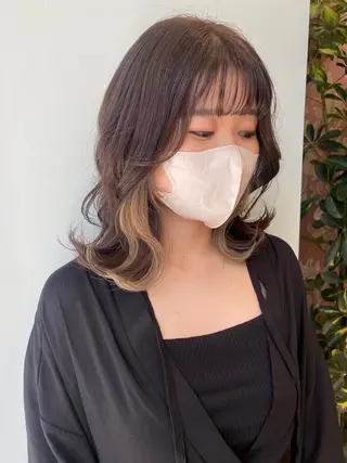 ミディアム カラー ヘアアレンジ 'AXIS nagoya所属・'AXIS江森 美空のヘアスタイル