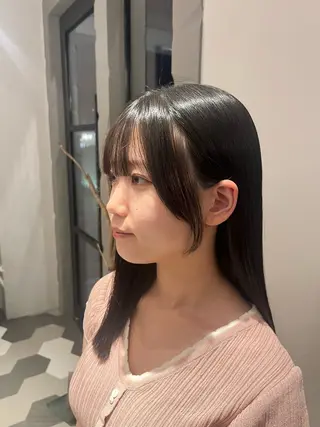 セミロング 暖色/顔周り /ヘアメ/あつはのヘアスタイル