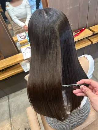 ロング 美髪縮毛矯正/ 髪質改善/愛敬響のヘアスタイル