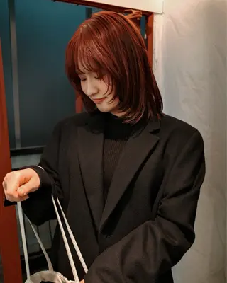 ミディアム カラー レイヤー/パーマ /ウルフ/nabeのヘアスタイル