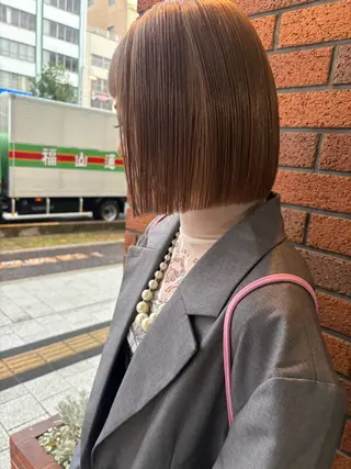 ショート カラー ヘアアレンジ 広島/ボブ/レイヤー 🌿‬wakabaのヘアスタイル