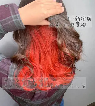ミディアム カラー パーマ ヘアアレンジ メンズ キッズ ネイル マツエク・マツパ 🫧代表/新宿駅近/ 限定価格🫧田辺貴裕のヘアスタイル