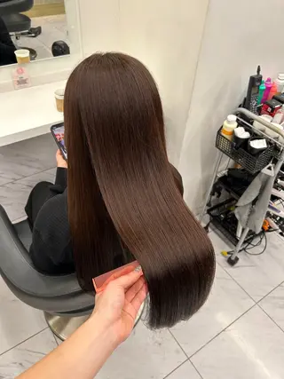 カラー ヘアアレンジ 🥯縮毛/レイヤー/ ベージュヘア🥯のヘアスタイル