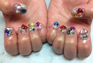 ネイル ネイルリボン 受付スタッフのネイルデザイン