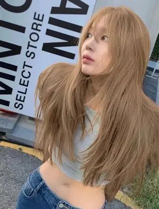 ロング カラー レイヤー/柔色 カラー/SAkiのヘアスタイル