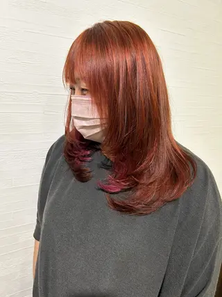 セミロング ayana by ayala所属・❤️‍🔥 RENA❤️‍🔥のヘアスタイル