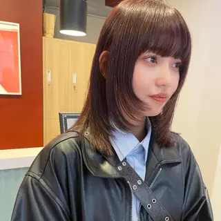 セミロング 高発色ブリーチ/ ハイレイヤー🪽aiのヘアスタイル