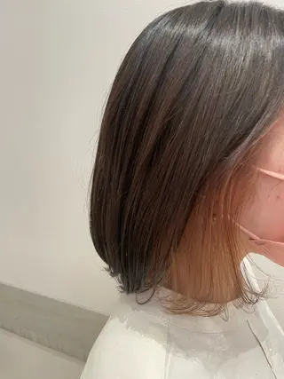 ミディアム カラー 似合わせカットパーマ 長峯丈士のヘアスタイル