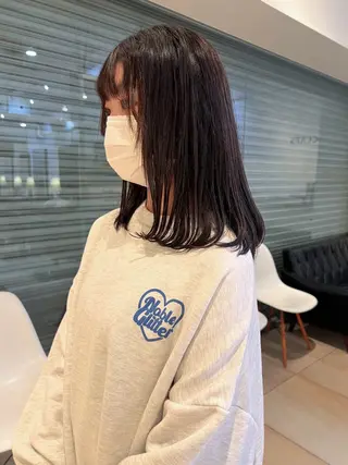 ミディアム リリカ🐈‍⬛ブリー チカラー/上永谷のヘアスタイル