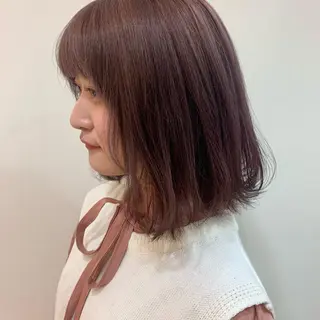 ミディアム カラー ヘアアレンジ 馴染ませNo.1🧃 エクステ・アレンジのヘアスタイル