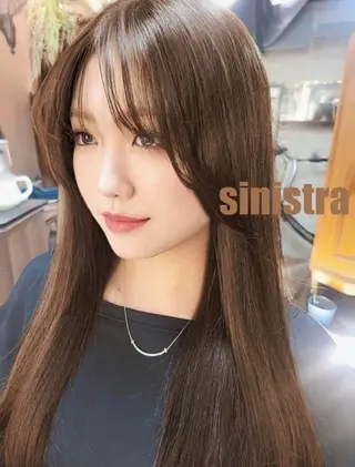 セミロング カラー sinistra シニストラ　足利山下店所属・足利💗夜9受付可能 原宿シニストラ表参道のヘアスタイル