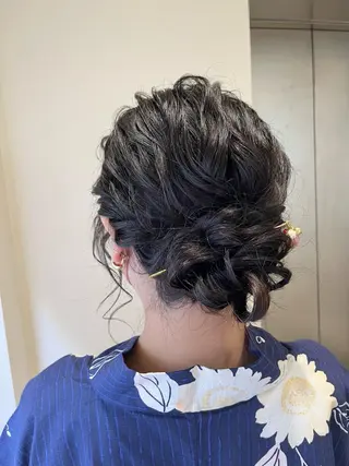 ミディアム カラー ヘアアレンジ サソウ ユリエ🥥のヘアスタイル