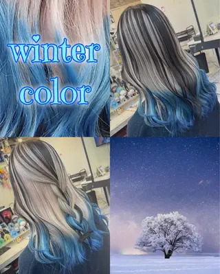 ロング カラー 派手髪/ハイトーン/ エクステ✨ユウキのヘアスタイル