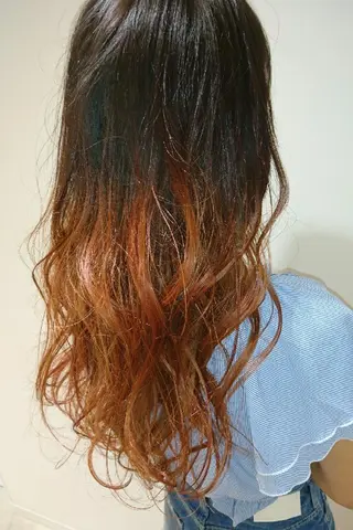 ロング ヘアアレンジ パーマ カラー 寺島 伸のヘアスタイル