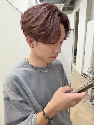 メンズ カラー メンズ ヘアメイク  ハイトーン キャロのヘアスタイル