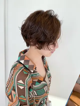 ショート パーマ shigeru cut club 神田久志本店＆lag所属・田島 仁美のヘアスタイル