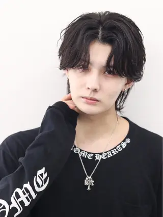 セミロング カラー パーマ ヘアアレンジ メンズ メンズ特化❤️‍🔥 RIKU❤️‍🔥のヘアスタイル