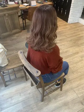 セミロング カラー 酸性縮毛矯正 梅田茶屋町 Juriのヘアスタイル