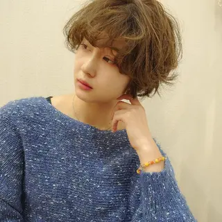 ショート パーマ 髪質改善/ブリーチ 田代 龍我のヘアスタイル