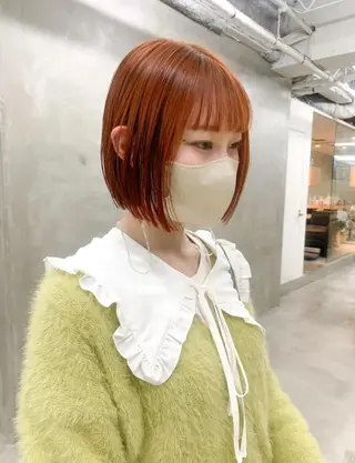 ショート カラー パーマ スパイラルパーマ 🌐hina⭐️のヘアスタイル