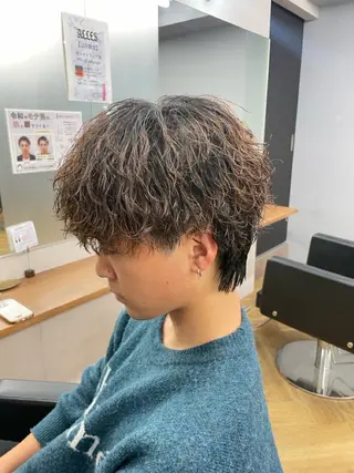 ショート パーマ メンズ メンズサロンALLES by cica所属・吉井 樂のヘアスタイル