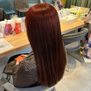 ロング カラー りあの🎀 /暖色カラー🍒のヘアスタイル