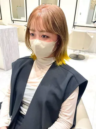 ミディアム カラー BELLA/天王寺/ 似合わせ/木浦心のヘアスタイル