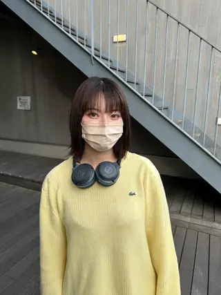 ミディアム カラー 似合わせレイヤー 海外風レイヤーmioのヘアスタイル