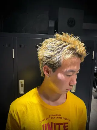 ショート メンズ メンズパーマ/難波/ 心斎橋　室園亮佑のヘアスタイル