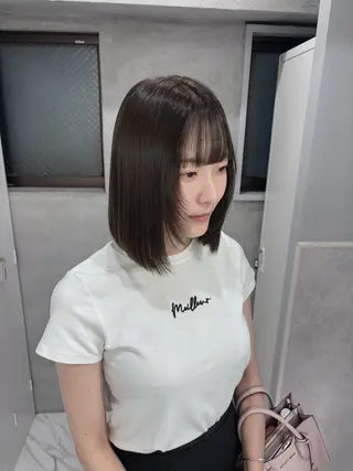 ミディアム カラー 心愛/天神/レイヤー /透明感カラー/艶髪のヘアスタイル