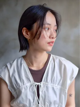 ミディアム カラー 木村陸弥 似合わせ 透明感カラー🌿のヘアスタイル