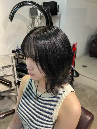 ミディアム カラー フェザーパーマ🌙 毛流れ yuzukiのヘアスタイル