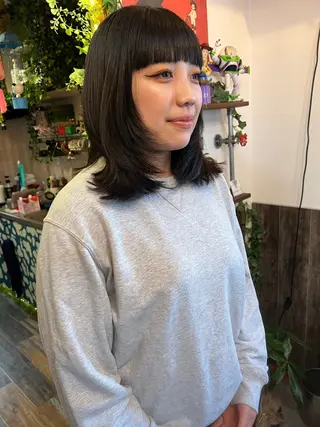 ミディアム カラーパティシエ facce🌼ikoのヘアスタイル
