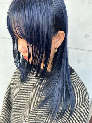 セミロング カラー 山本 愛華のヘアスタイル