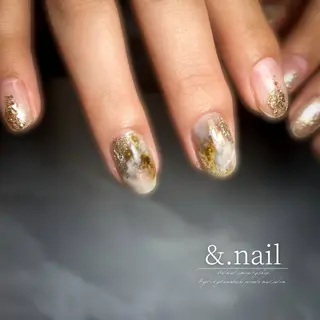 ネイル &.nail/ ニュアンス/持込み可のネイルデザイン