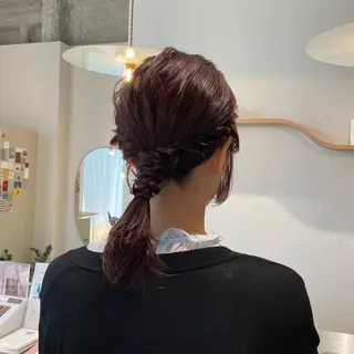 ミディアム カラー ヘアアレンジ 石川 瑠琉のヘアスタイル