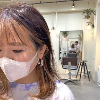 ミディアム カラー ヘアアレンジ 【ダメージレス施術】 【透明感】北村 拓也のヘアスタイル