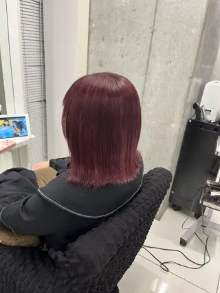 ミディアム カラー りおな/エクステ /ミルクティーカラーのヘアスタイル