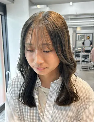 セミロング カラー ハイトーン/赤みなし 透明感/ririkaのヘアスタイル