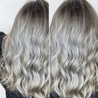 ミディアム ブリーチなしダブル/ レイヤーカット 小棹のヘアスタイル