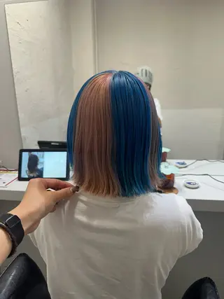 ミディアム カラー tokute よしかわなお🍒のヘアスタイル