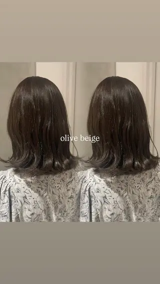 ミディアム カラー 加藤 未夢のヘアスタイル