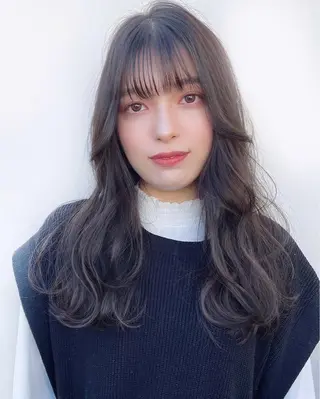 ロング カラー 【韓国ヘア×透明感 カラー】笹谷 莉未のヘアスタイル