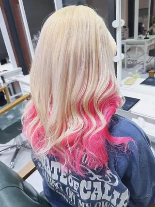 ミディアム ヘアアレンジ カラー 𝐑𝐈𝐍𝐊𝐀 🐣🩷のヘアスタイル